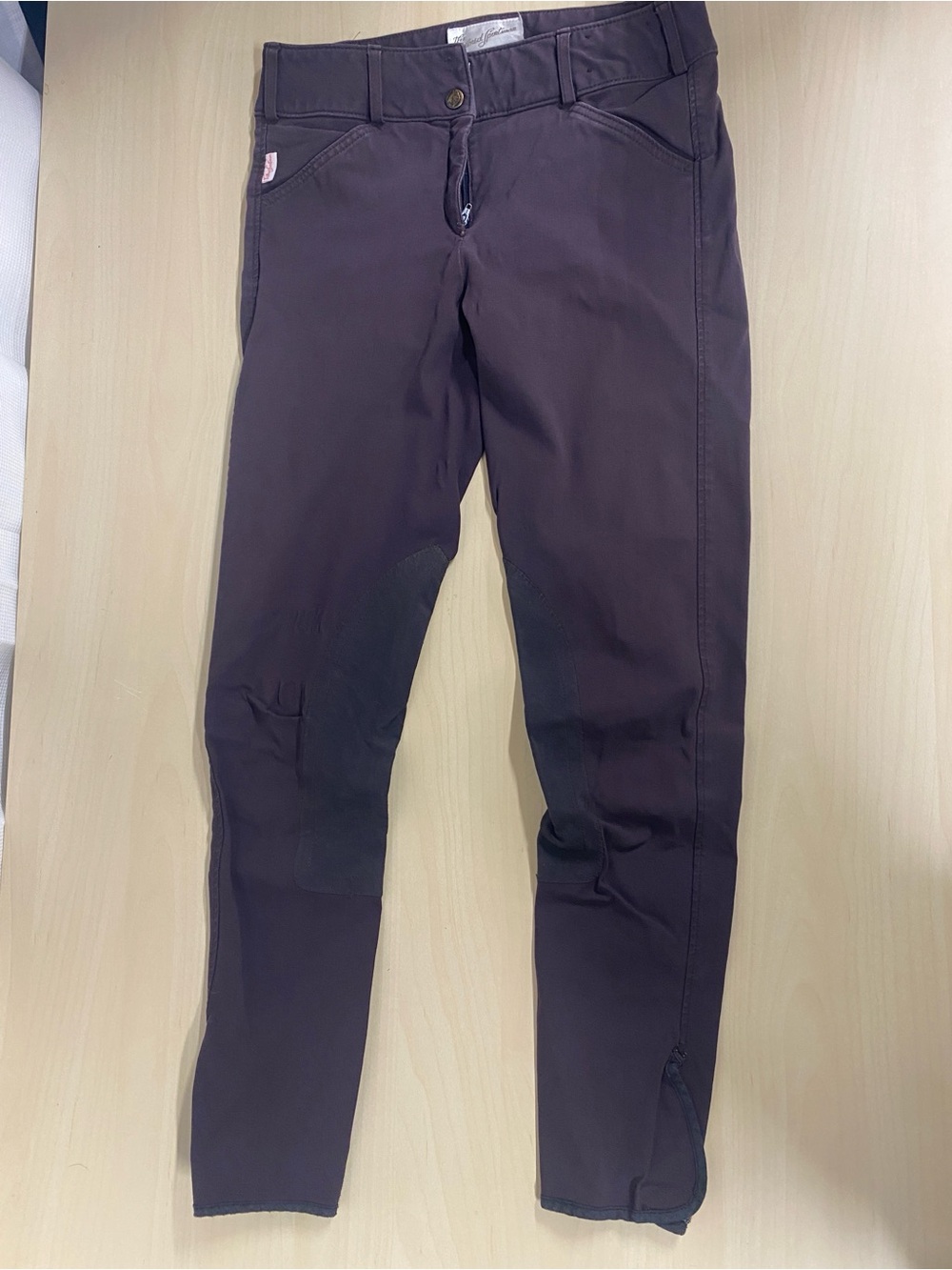 Tailored Sportsman Dark Plum Full Seat Riding Breeches Size 26 Equestrian
